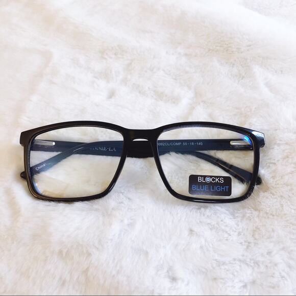 Caleb Black Computer Blue Light Glasses - Picture 1 of 10